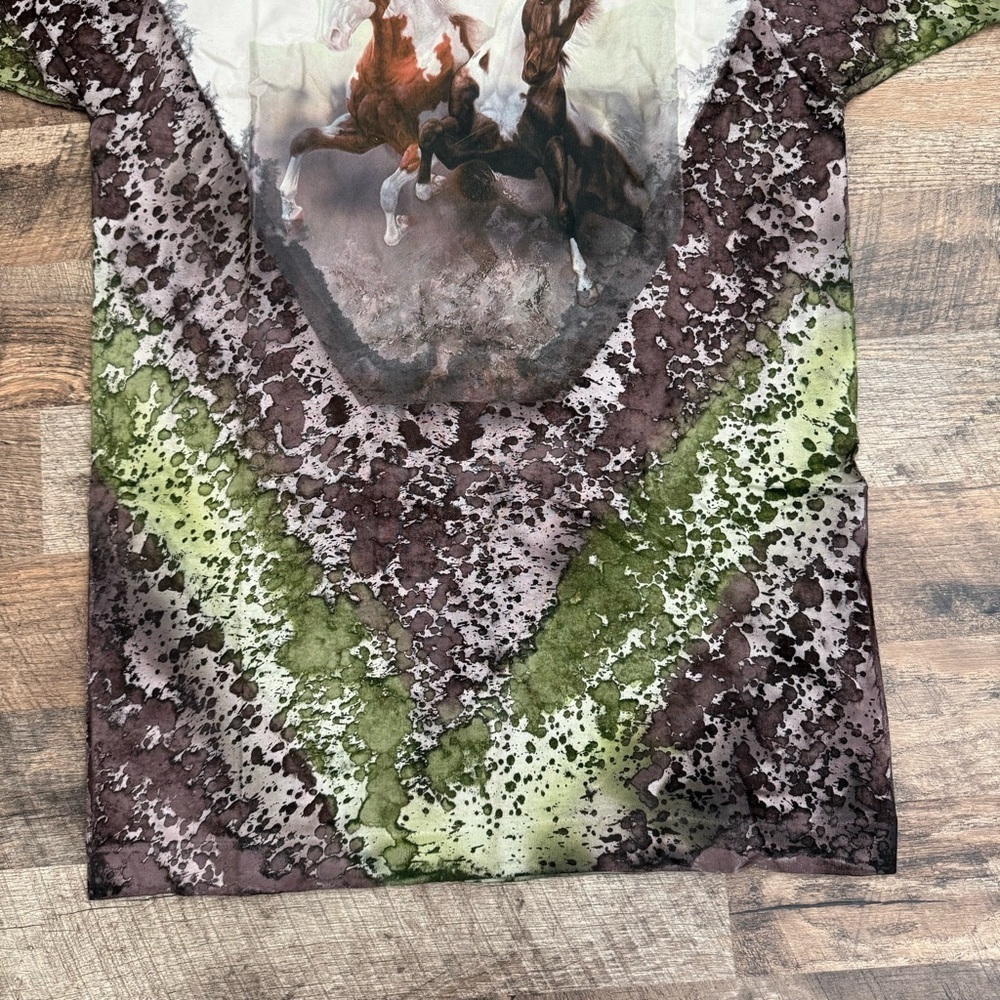 Vintage Tye-Dye Horse Graphic Tee Medium NWT - Picture 4 of 9